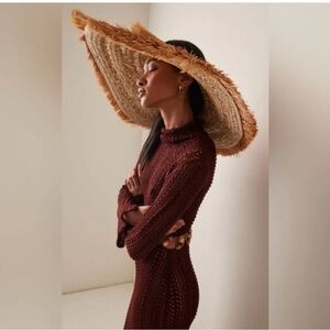 Cult Gaia Solange Raffia Visor worn once